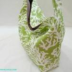Tropical Green Coral Shoulder Bag/hobo..