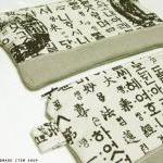 Korean Script Canvas Pouch -..