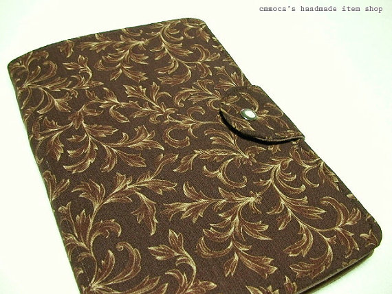 Daily Organizer - Antique Brown Paisley With Two Padded Pockets